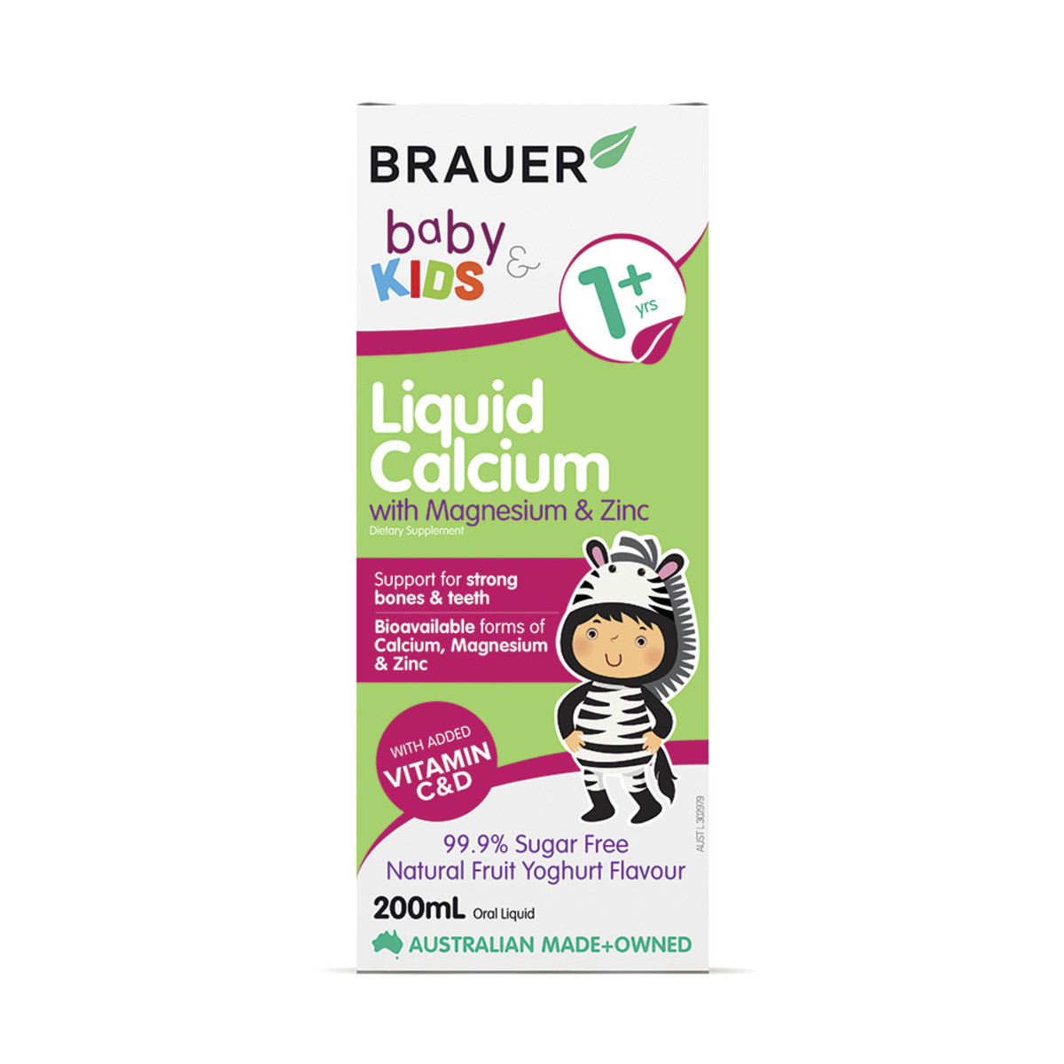 Brauer Baby & Kids Liquid Calcium With Magnesium & Zinc (1+ Years) 200ml