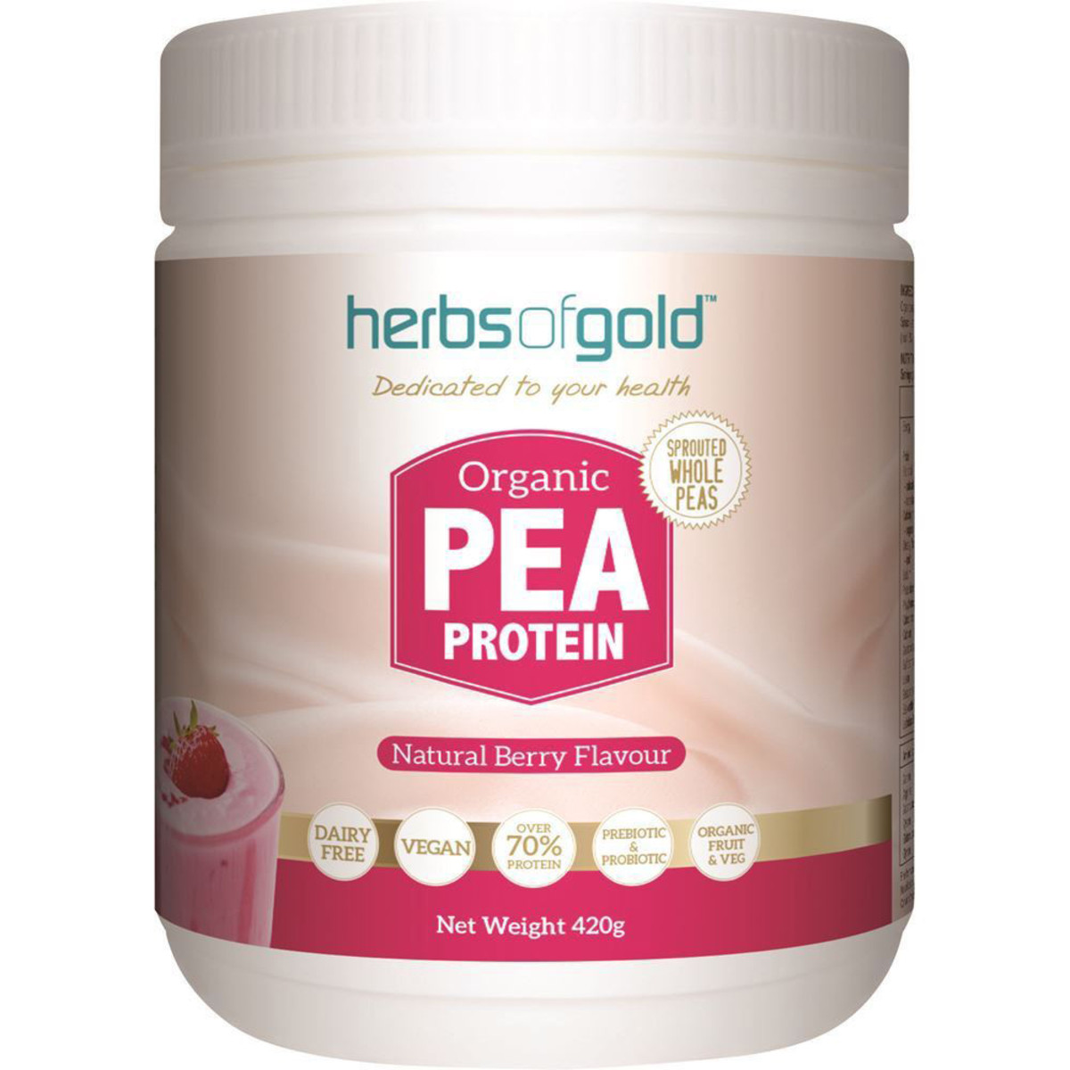 Herbs of Gold Organic Pea Protein Berry 420g