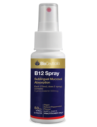B12 Spray	 Sublingual Mucosal Absorption