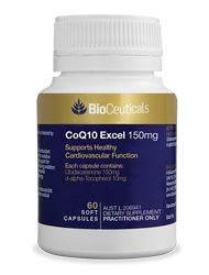 CoQ10 Excel 150mg	 Supports Healthy Cardiovascular Function